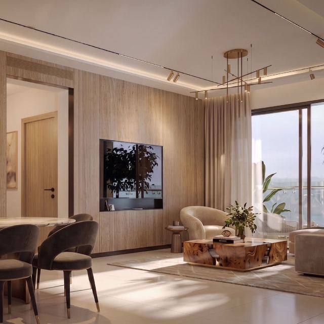 Living room interior design at Sobha One World
